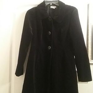Black Velvet Jacket Knee Length